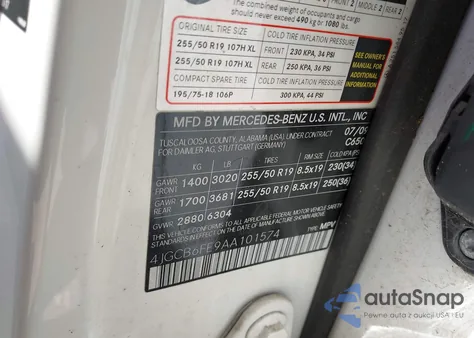 2010 Mercedes-Benz R 350 4Matic из США, поврежденный, VIN 4JGCB6FE9AA101574